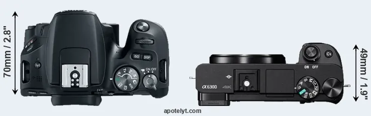 Compare SL2 versus A6300 top