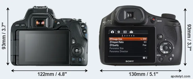 Comparison SL2 or HX350 rear
