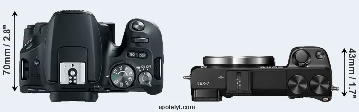 Compare SL2 versus NEX-7 top