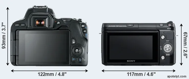 Comparison SL2 or NEX-F3 rear