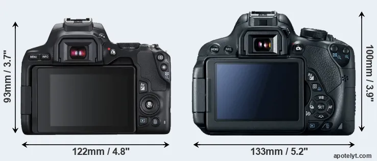 Comparison SL3 or T5i rear