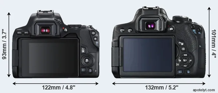 Comparison SL3 or T6i rear