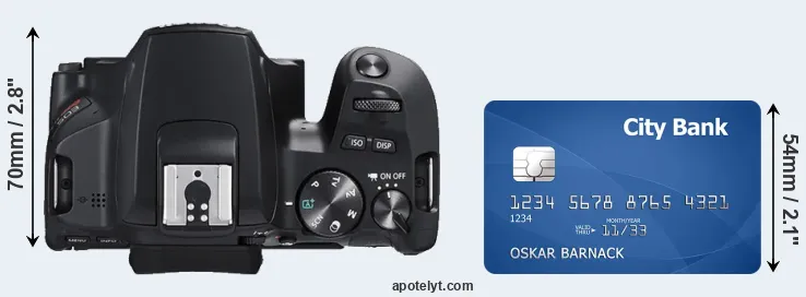 SL3 versus credit card top view