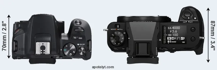 Compare SL3 versus GFX 100S top