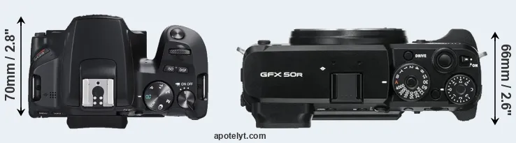 Compare SL3 versus GFX 50R top