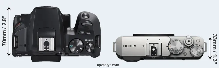 Compare SL3 versus X-E4 top