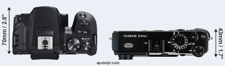 Compare SL3 versus X-Pro1 top
