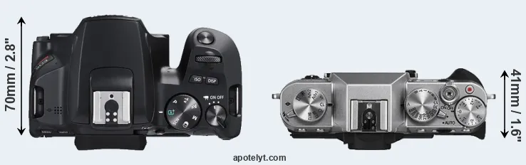 Compare SL3 versus X-T10 top