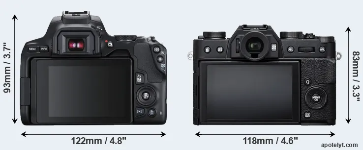 Comparison SL3 or X-T20 rear
