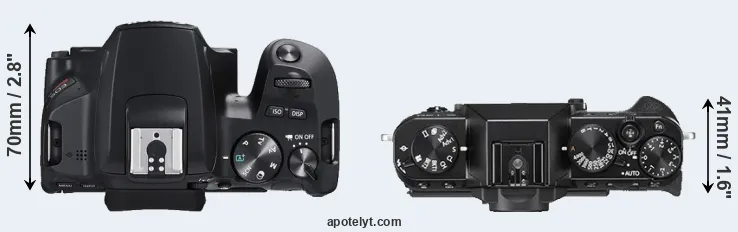 Compare SL3 versus X-T20 top