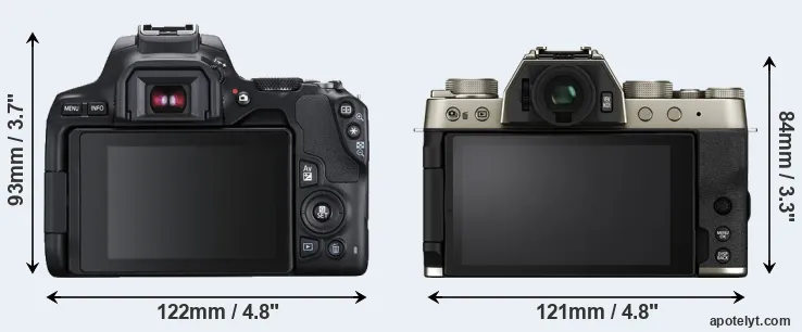 Comparison SL3 or X-T200 rear