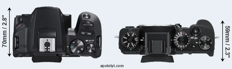 Compare SL3 versus X-T3 top