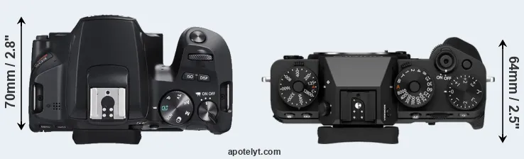 Compare SL3 versus X-T5 top