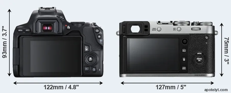 Comparison SL3 or X100F rear