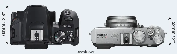 Compare SL3 versus X100F top