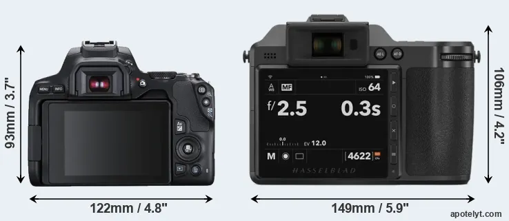 Comparison SL3 or X2D 100C rear