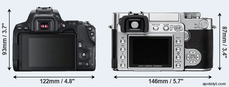 Comparison SL3 or Digilux 3 rear