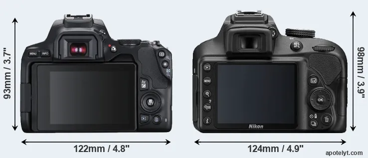 Comparison SL3 or D3400 rear