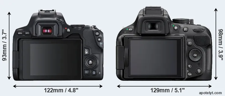 Comparison SL3 or D5200 rear