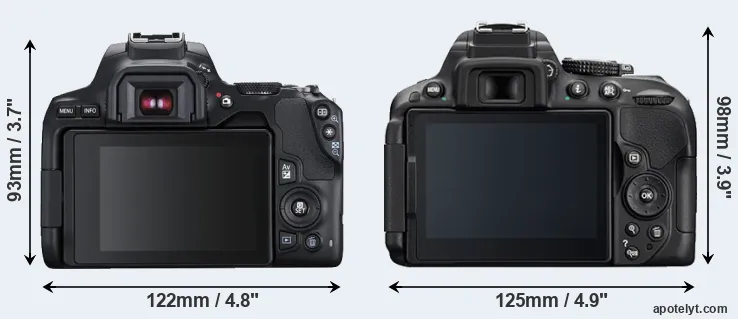 Comparison SL3 or D5300 rear
