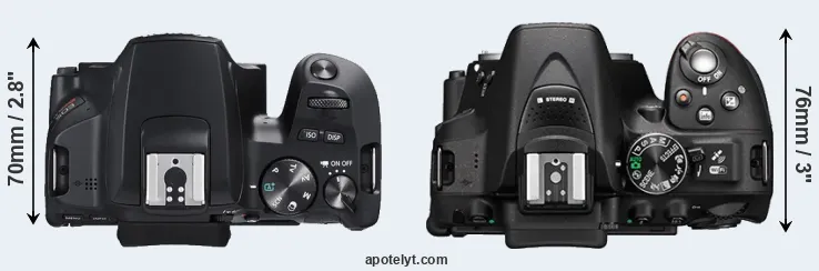 Compare SL3 versus D5300 top