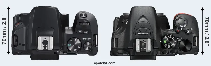 Compare SL3 versus D5500 top
