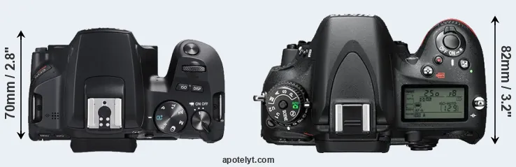 Compare SL3 versus D610 top