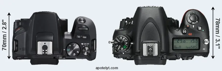 Compare SL3 versus D750 top