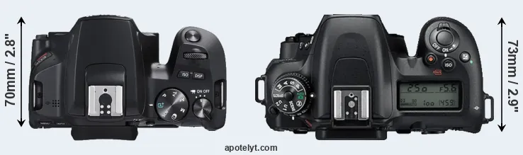 Compare SL3 versus D7500 top