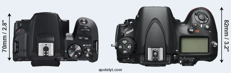 Compare SL3 versus D800E top