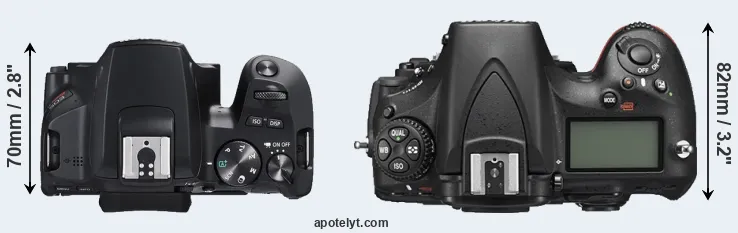 Compare SL3 versus D810 top