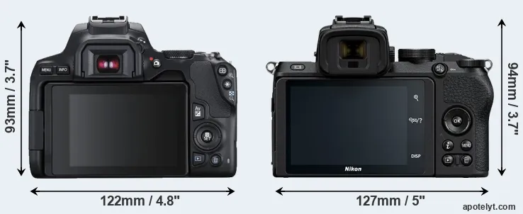 Comparison SL3 or Z50 rear