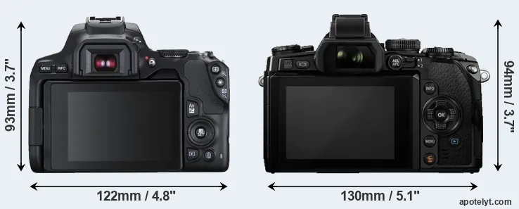 Comparison SL3 or E-M1 rear