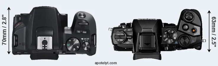 Compare SL3 versus E-M1 top