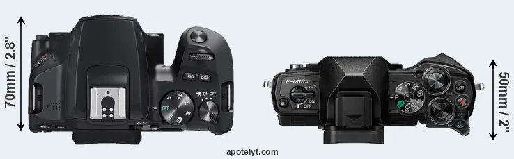 Compare SL3 versus E-M10 III top