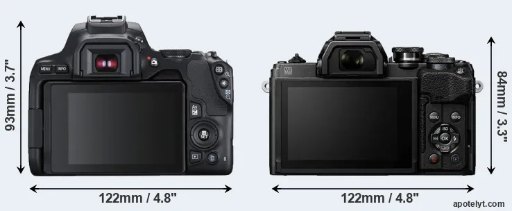 Comparison SL3 or E-M10 IV rear