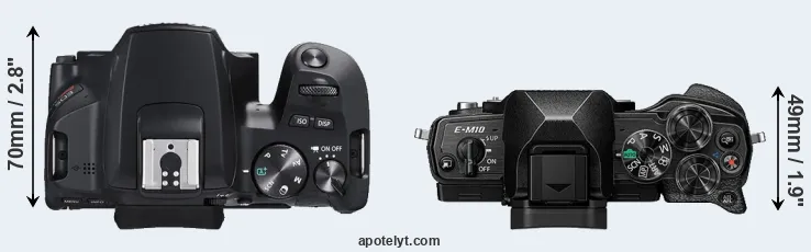 Compare SL3 versus E-M10 IV top