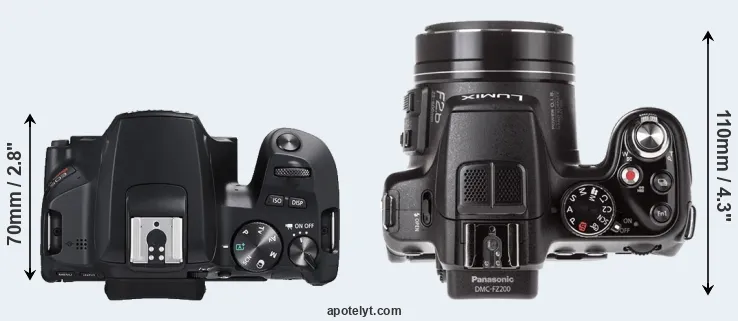 Compare SL3 versus FZ200 top