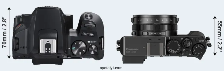 Compare SL3 versus LX100 top