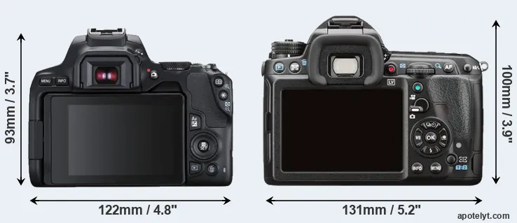 Comparison SL3 or K-3 II rear