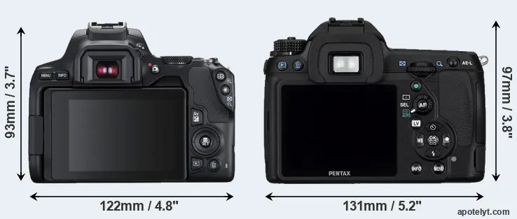 Comparison SL3 or K-5 rear
