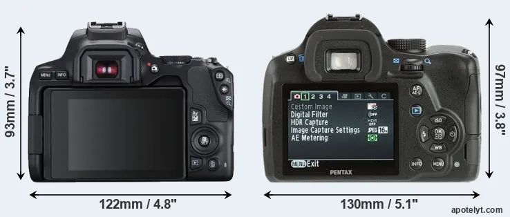 Comparison SL3 or K-500 rear