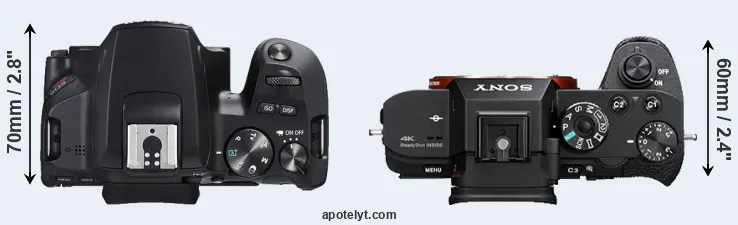 Compare SL3 versus A7S II top
