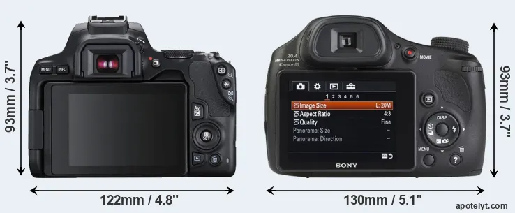 Comparison SL3 or HX350 rear