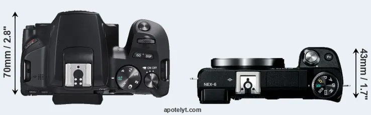 Compare SL3 versus NEX-6 top
