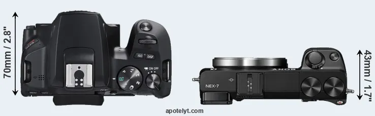 Compare SL3 versus NEX-7 top