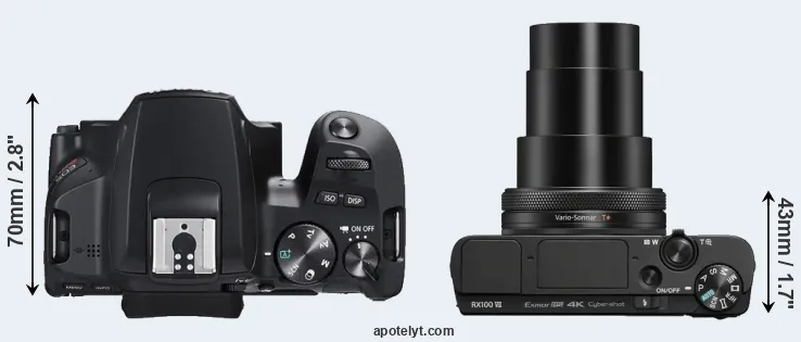 Compare SL3 versus RX100 VII top