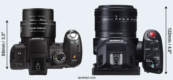 Compare SX1 versus XC10 top