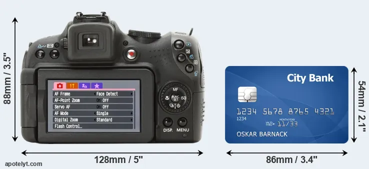 SX1 and credit card rear side
