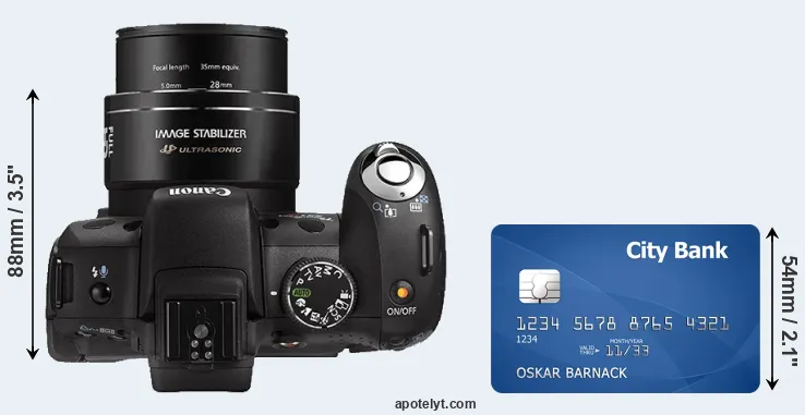 SX1 versus credit card top view